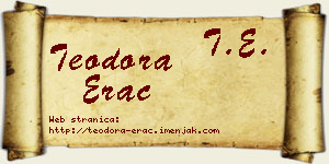 Teodora Erac vizit kartica